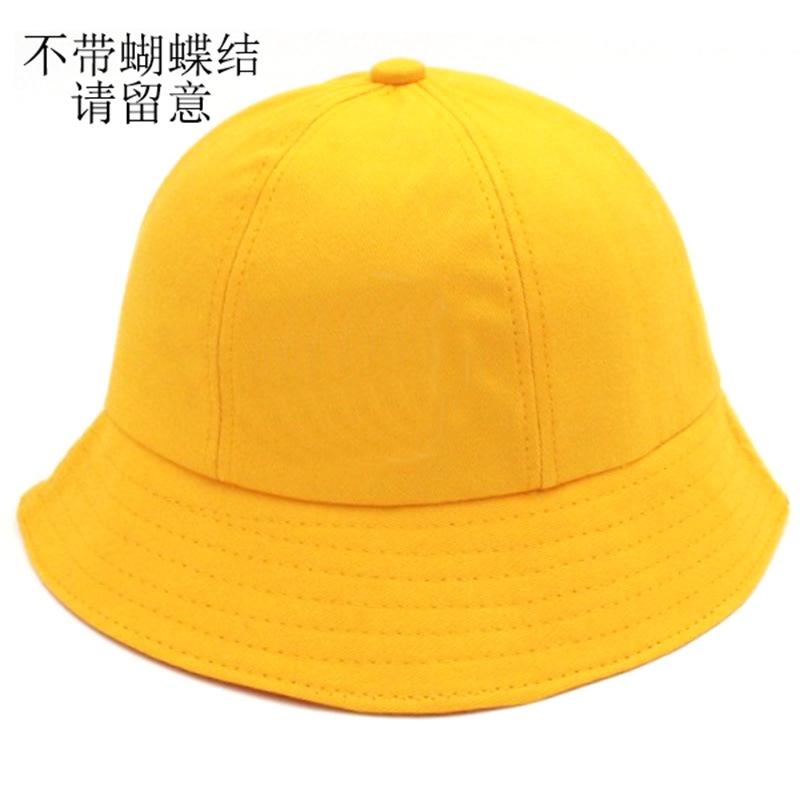 Children's Cotton Traffic Helmet Kindergarten Primary School Students Travel Sunscreen Bucket Hat Small Yellow Hat