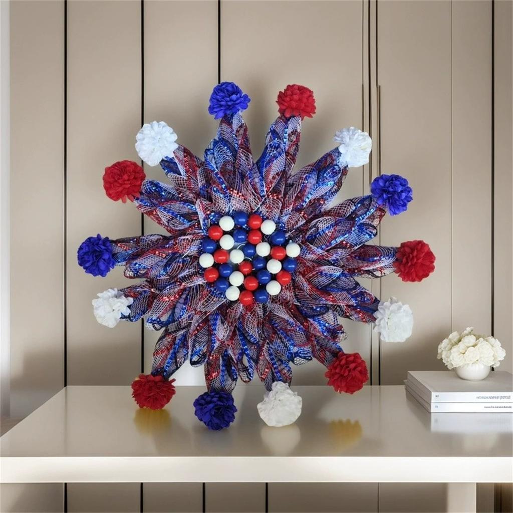 Wreaths Independence Day Wreaths Decorations Faux Plant Wreaths Home Front Door Decorations
