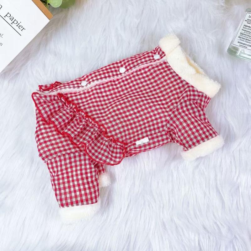 

Girl Dog Clothes Winter Pet Apparel Yorkies Pomeranian Poodle Bichon Schnauzer Clothing Puppy Small Dog Costume Jumpsuit Outfit XS（old） красный
