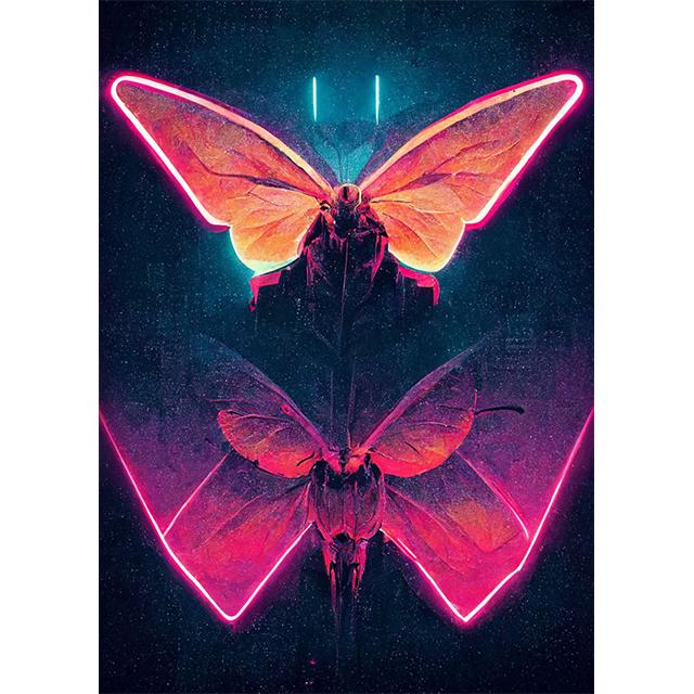 Abstraktes Neon Tier Pink Lila Drucke Poster Leinwand Malerei HD Modernes Wandkunst Bild für Spielzimmer Schlafzimmer Heimdekoration