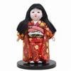 Japanese Doll Wooden Base Kimono Hand-painted Japanese-style Ornament Interior Figure Decoration Room Entrance Ichimatsu Medium Size S12 Floral