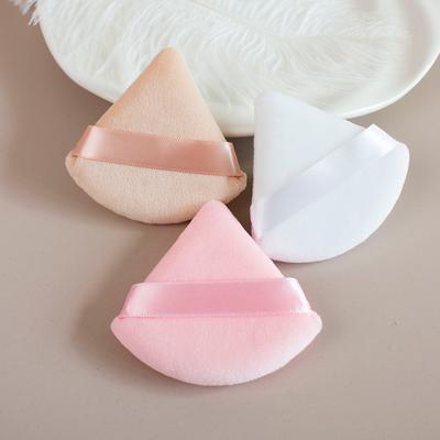 Piumino da Cipria Farine Mini Spugnetta per Trucco Viso a Forma Triangolare Piumino di Cotone per Cipria in Polvere Libera Strumenti di Cosmetica per il Trucco Accessori per il Trucco