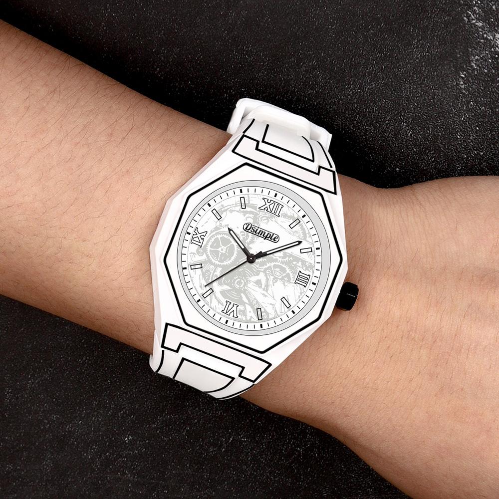 Trend Line Watch Comic Student Two Dimensional Quartz Watch Art Design Personality Watch Trend Watch