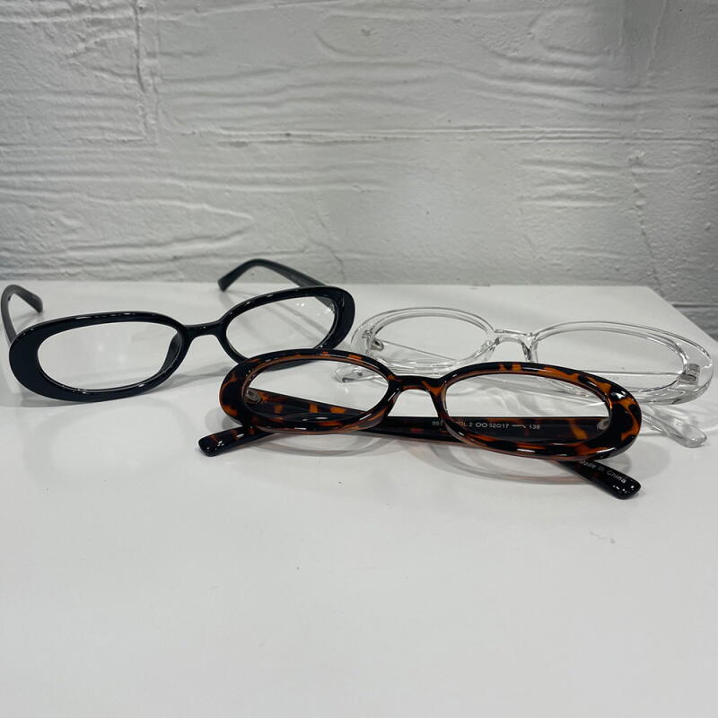 Women s Oval Thick Round Horn-Rimmed Glasses G1450_Transparent