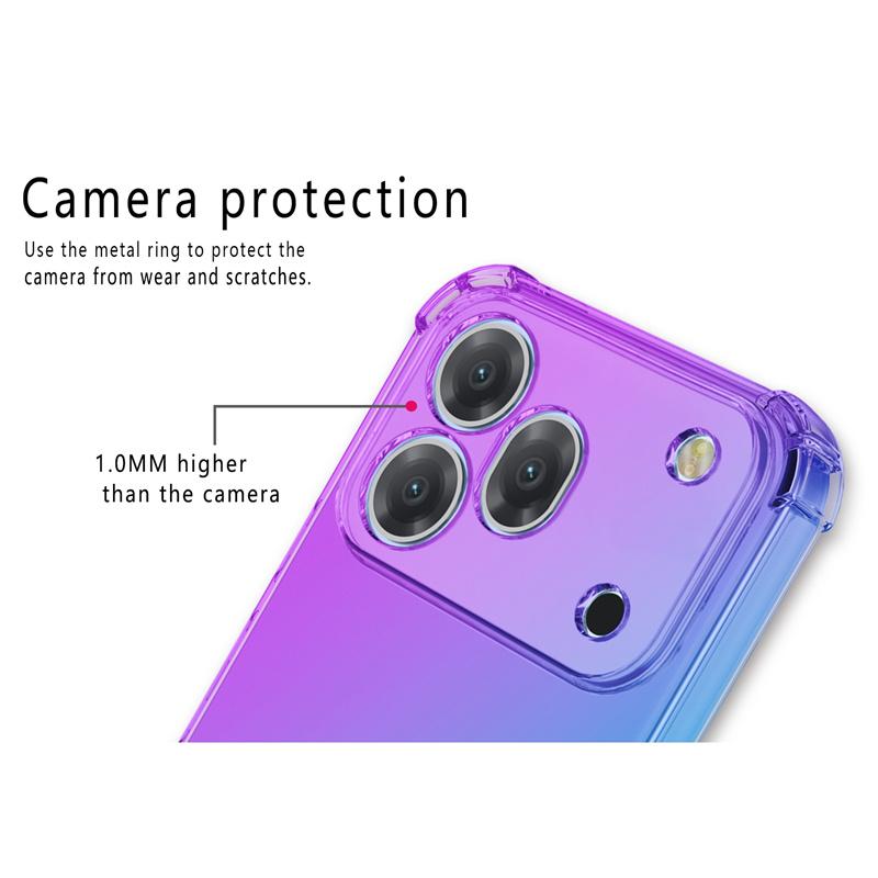 Four-corners Shockproof Gradient TPU Case for Honor 600 Pro 600 Lite 600e Protective Clear Cover Fundas Coque Capa