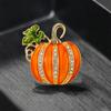 Halloween rhinestone pumpkin brooch, European and American decoration, drip oil, cardigan pin, buttonhole, outerwear sweater accessories