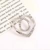 Women Metal Rhinestone Scarf Heart Scarf Brooch Clip T-shirt Clip