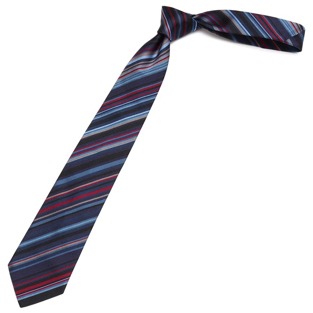 Paul Smith necktie, brand name necktie (8cm wide), striped (navyred multi-stripe (PS6)) [product name]