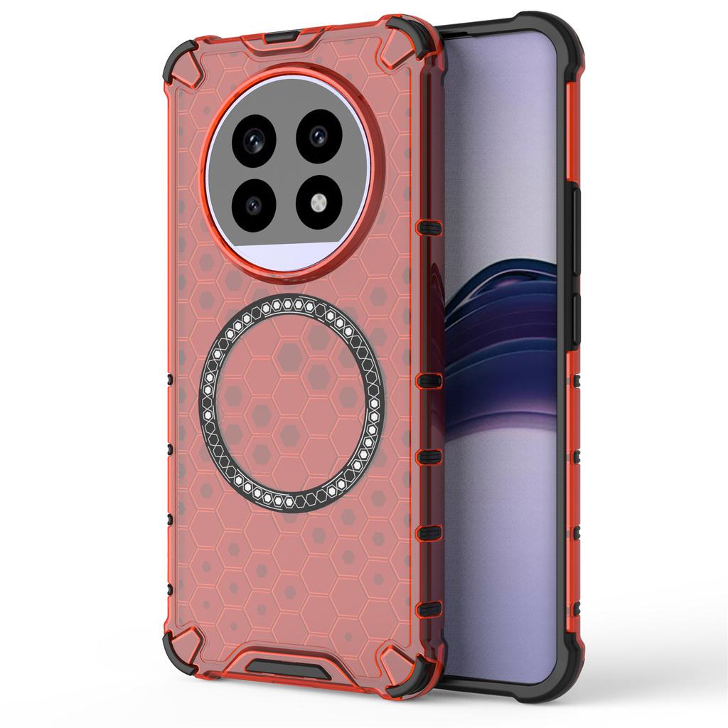 For Realme 13 Pro 5G (Global) Case Compatible with MagSafe Honeycomb Design TPU+PC Phone Cover