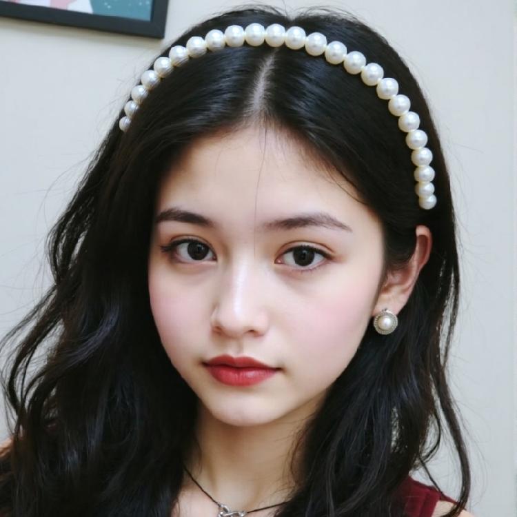 Sparkling Korean Styles Headbands With Faux Pearls And Rhinestones Comfortable For Cosplay Photoshoots