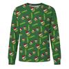 Men's Christmas Printed Imitation Cotton Long-sleeved Shirt