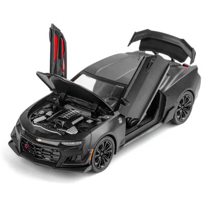 1/24 Chevrolet Camaro Alliage Moulé Sous Pression Modèle Voiture de Sport Camaro Jouet Véhicule Simulation Son Lumière Pull Back Jouets de Collection pour Enfants Cadeaux