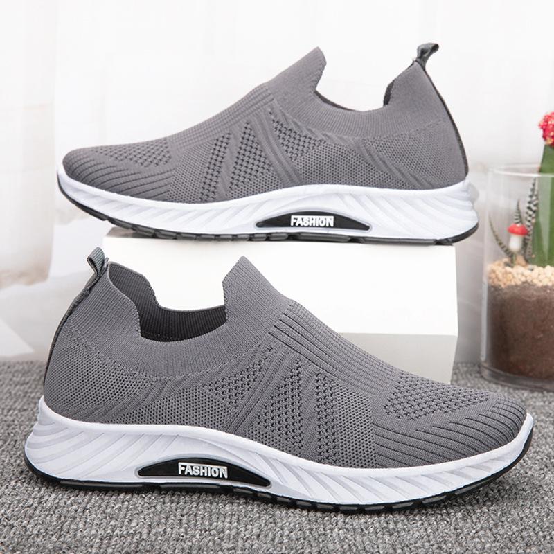 

Men s shoes new casual sports shoes fly-woven running shoes soft-soled dad shoes men s single shoes 39