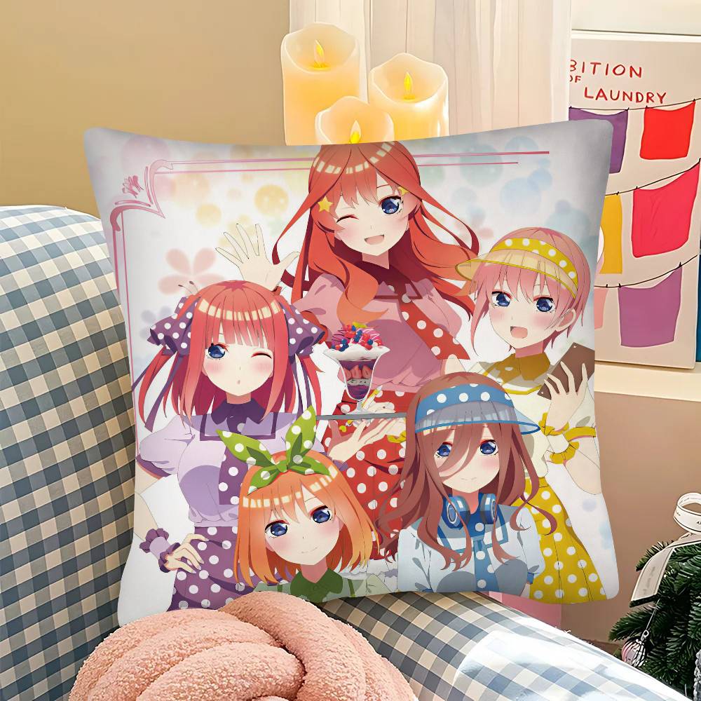 pc The Quintessential Quintuplets Pillow Case Fashion Square Pillowcase Bedroom Sofa Room Ins Decoration Leisure