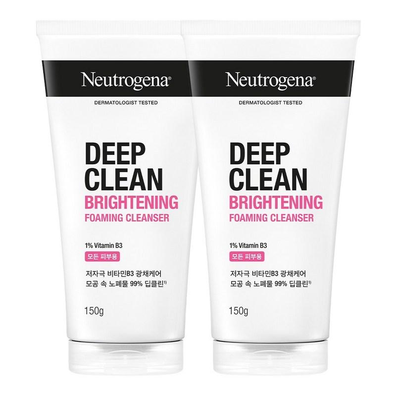 Neutrogena Deep Clean Brightening Foaming Cleanser, 150g, 2 Pcs