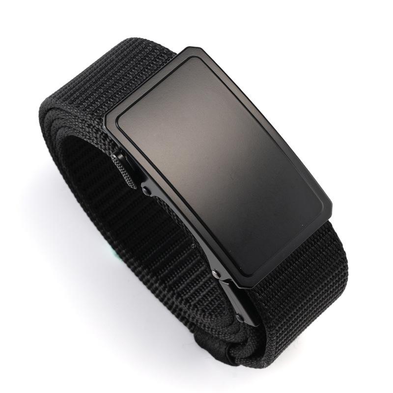 Men's New Belt Automatic Buckle Durable Nylon Braided Belt Belt Middle Aged and Young Outdoor Trousers