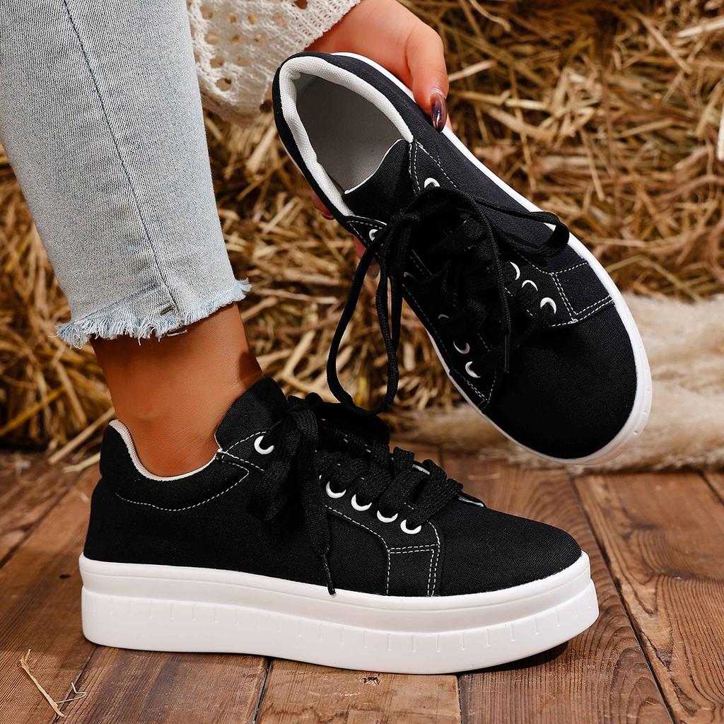 Sneakers Flats Vulcanized Shoes Platform Woman  Casual Sport Shoe Black Designer Comfortable Low Price Plus Size On Offer