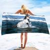 3D Horse Beach Towel Microfiber Quick-Drying Bath Convenient Thin Blanket Suitable for Swimming Travel Yoga Camping