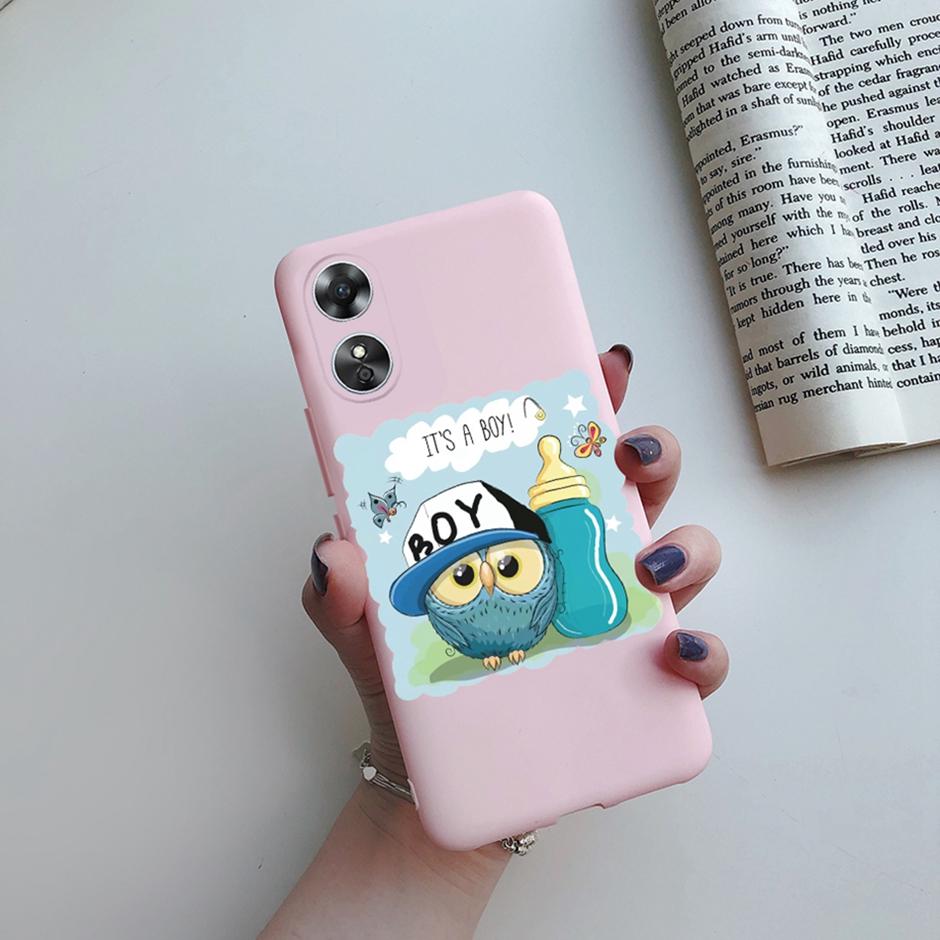 For OPPO A17 Phone Case CPH2477 Flower Butterfly Casing TPU Soft Silicone Back Cover for Oppo A17 A 17 Shell OppoA17 Bumper Capa