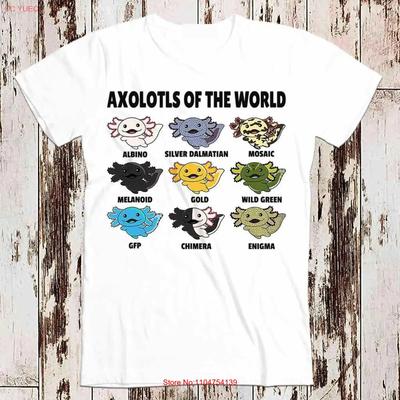 Axolotls Of The World Sweet Animals Kawaii Axolotl T Shirt 8988 Vintage Washed Soft Stylish Comfortable Graphic Streetwear