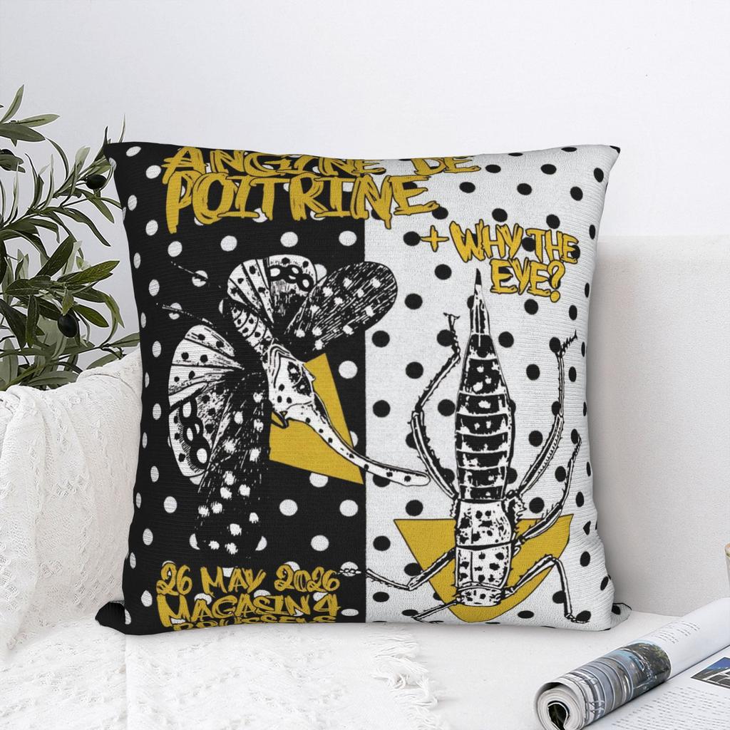 Angine De Poitrine Pillowcase Polyester Cushion Cover Gift Sherpa Mantra Polka Dot Throw Pillow Case Cover Sofa Zipper 45*45cm