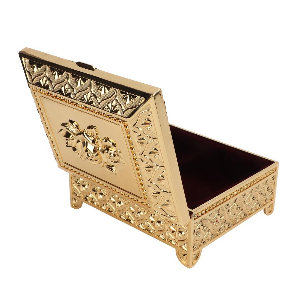Gold Jewelry Storage Box Zinc Alloy Decorative Box Jewelry Boxes Trinket Box Jewelry Storage