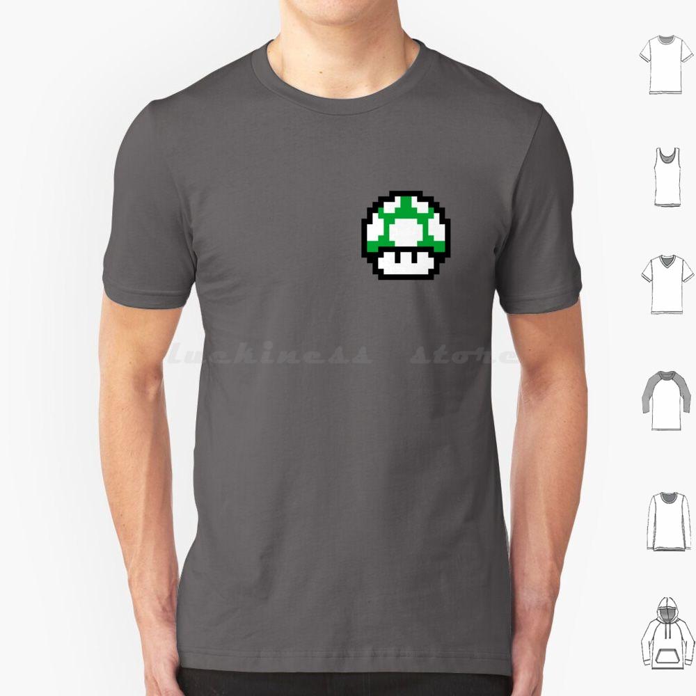 1up8 Bits T Shirt Men Women Kids 6xl 1up One Up Green Game 8 Bits Retro Game Retro Mushroom S