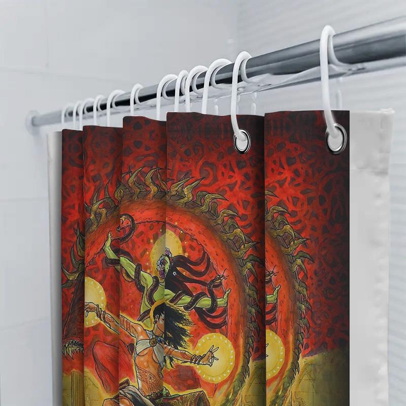 Cortina de Chuveiro Gótica de Terror Decoração de Vampiro Arte de Fantasia Sombria Casa Assustadora Quarto Gótico Decoração de Parede Assustadora de Halloween Ho Sinistro Sinistro