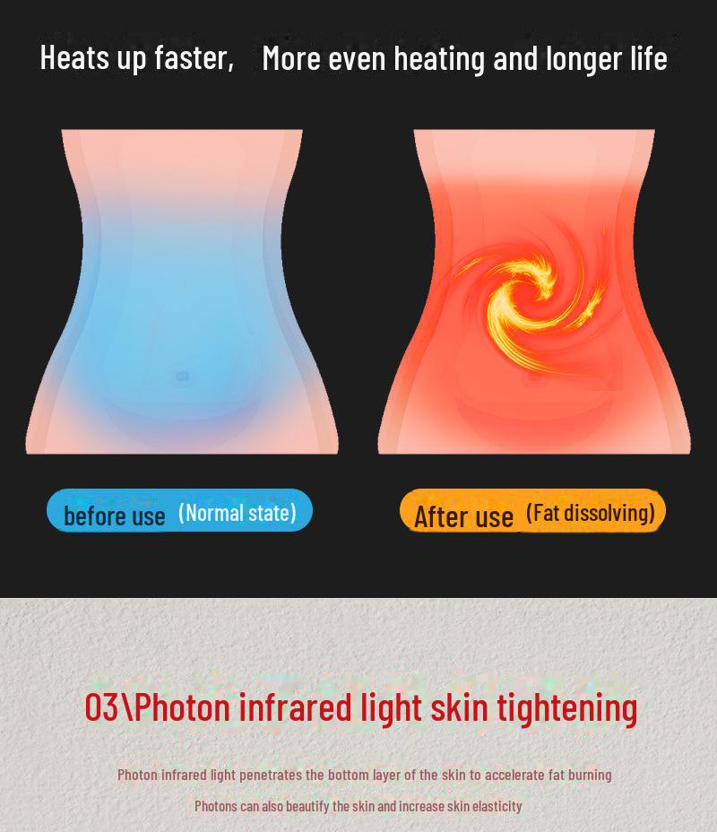 Intelligenter Mikrostrom-Fitness- und Schlankheitsgürtel für den Bauch mit Heizung, Akupunktur und EMS-Massage.