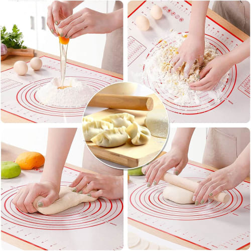 Bread Kneading Board/Cooking Mat [40cm x 60cm] Bread Making Tools, Heat Resistant, Smooth Surface, Easy to Clean, Non-Slip, Convenient Storage