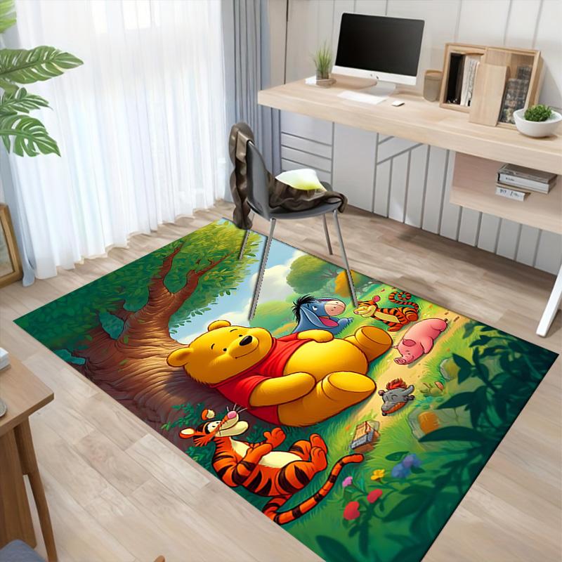 Winnie Pooh Friends Carpet For Playroom Bedroom Living Room Sofa Home Decorkids Game Area Rug Nonslip Floor Mat
