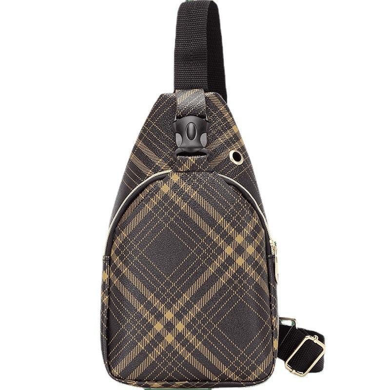 Guangzhou women's bag summer and autumn printed letter geometric square breast bag portable oblique span large capacity simple mobile phone bag