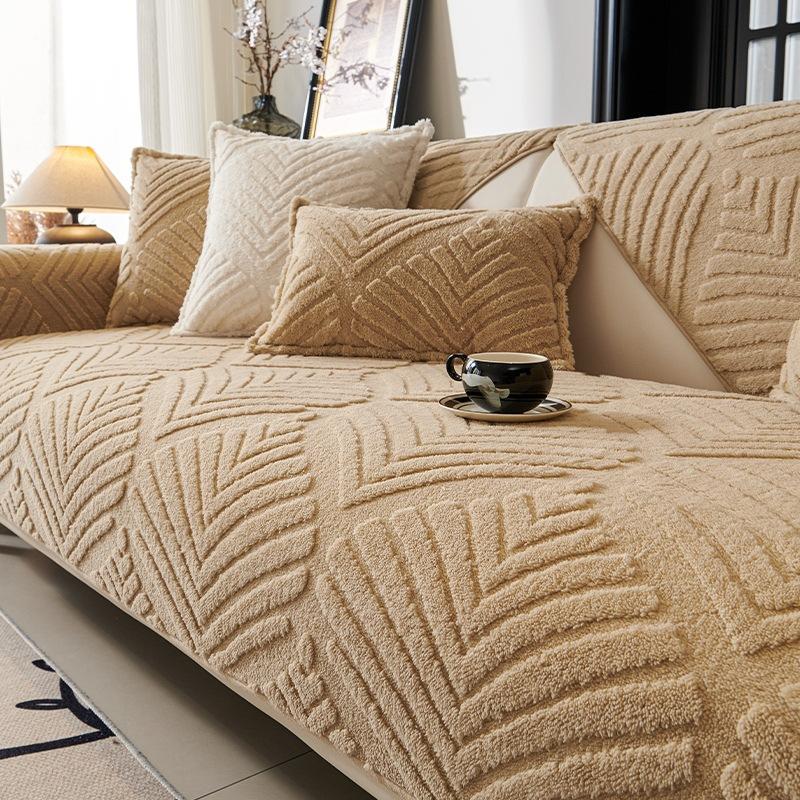 

Плюшевая подушка для дивана Утолщенная подушка для сиденья Простой однотонный Чехол для дивана на четыре сезона 90*160cm