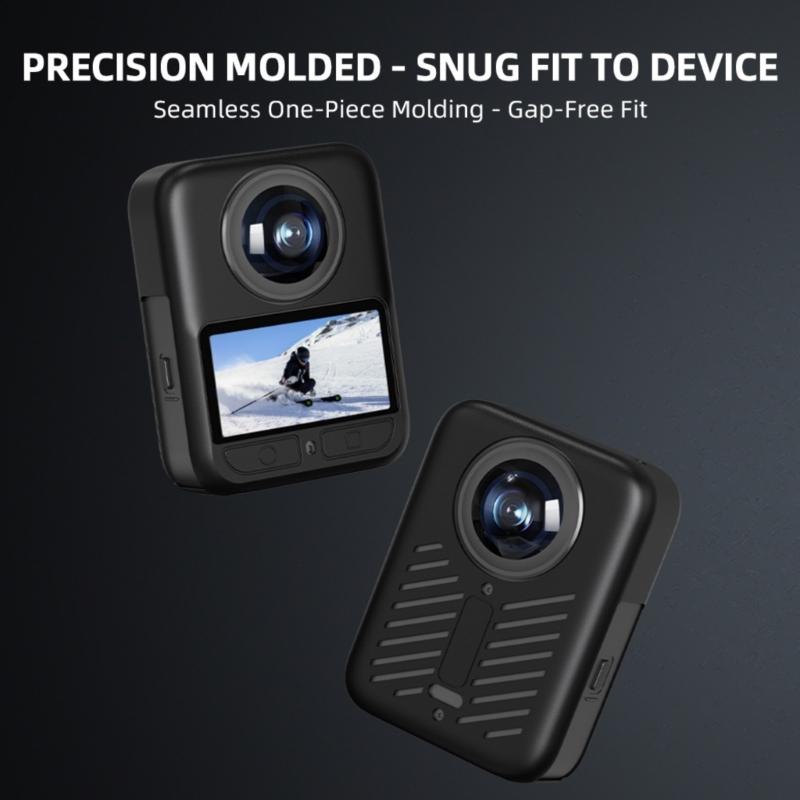 Durability Silicones Protective Cover For 360 Camera Shockproof Antislip Grip Full Body Case Enhances Drop Protections
