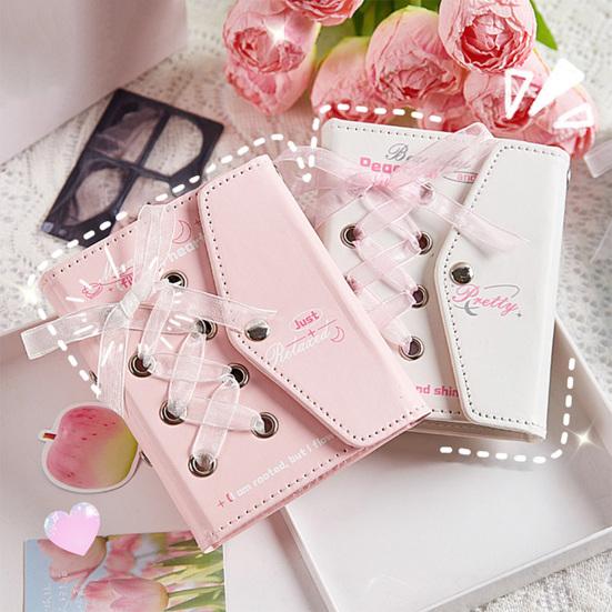 Girls Sticker Notebook Binder 20 Double-Sided Pages Transparent PP Inner Page Scrapbook Refill Pages