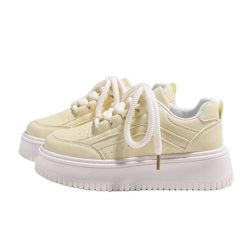 Breathable autumn new sports and leisure shoes thick baseplate shoes