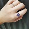 Original 925 Silver Women Finger Rings for Women Silver Colorful Heart Zirconia Stone Daisies Stars Trinkets