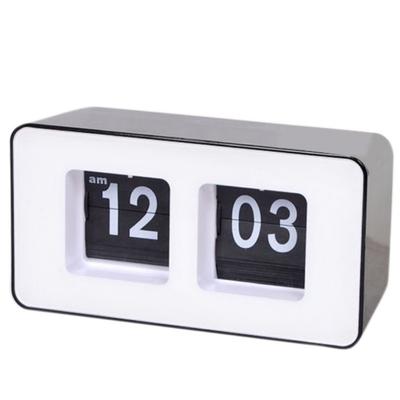 Automatischer Umblättern Digitaler Schreibtischwecker Klassisch Stilvoll Retro Desktop Umblätter-Wecker Haushalt Schlafzimmer Arbeitszimmer Küche Büro Uhr