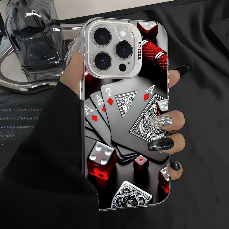Trendy Poker Pattern Laser IMD Phone Case for Samsung Galaxy A26 A25 A24 A36 A56 A55 A54 S26 S25 Ultra S24 FE S23 S22 Plus Cover