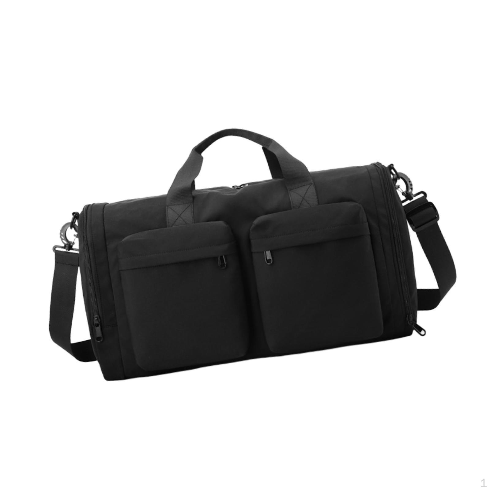 

Foldable Duffle Bag Featuring Shoe Compartment and Wet Pocket чорний