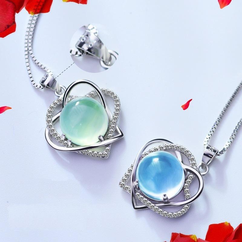 Women's Rose Quartz Clavicle Necklace - Japanese & Korean Fashion Pendant, Valentine's Day Gift