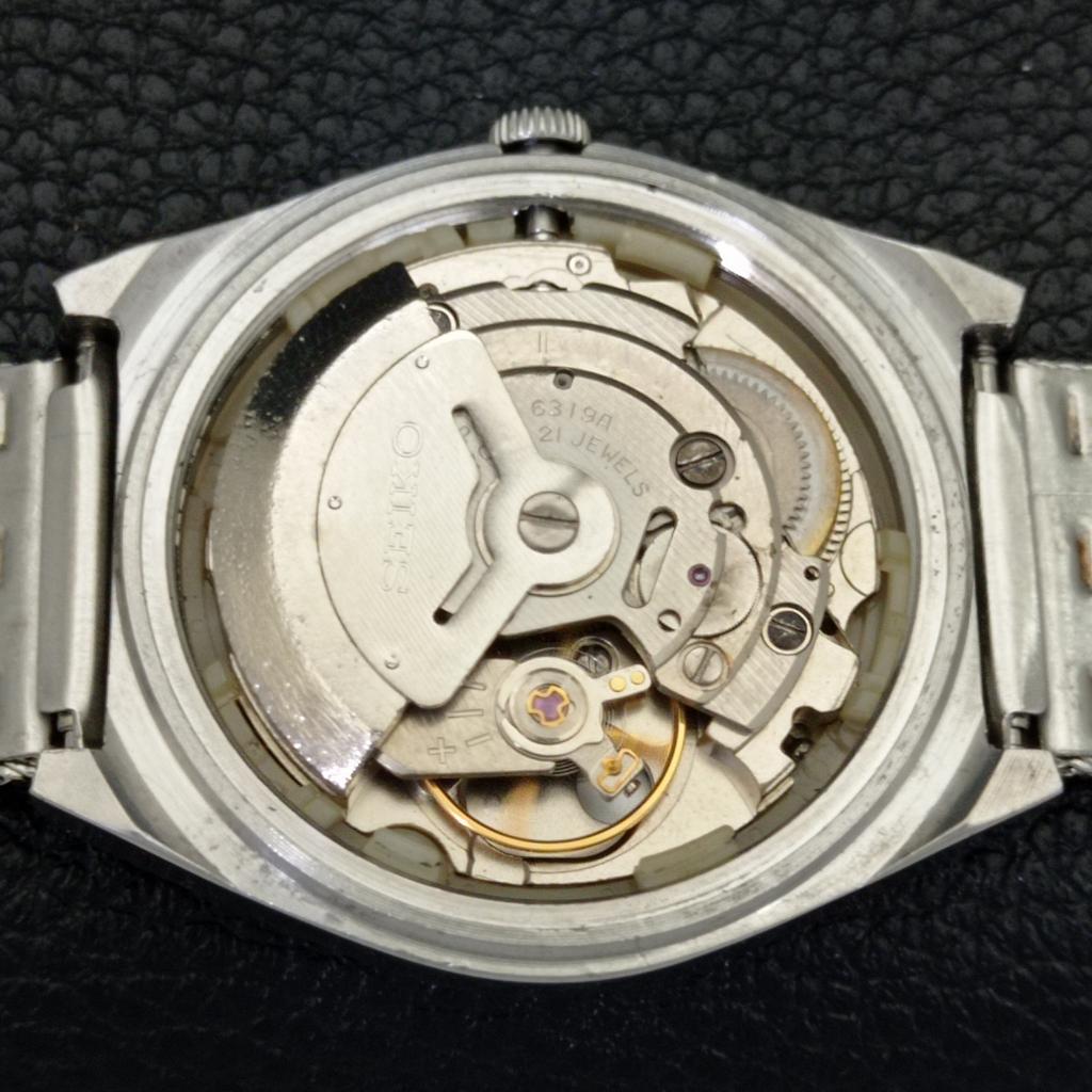 JAPAN VINTAGE SEIKO 5 AUTOMATIC 6319A MENS BLUE COLOR DIAL WATCH a701256-5 R206a-a701256