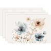 4/6pcs Set Blue Brown Floral Leaf Flower Placemats Spring Summer Placemats Suitable for Party Kitchen Restaurant Decoration 12 X 18 Inches
