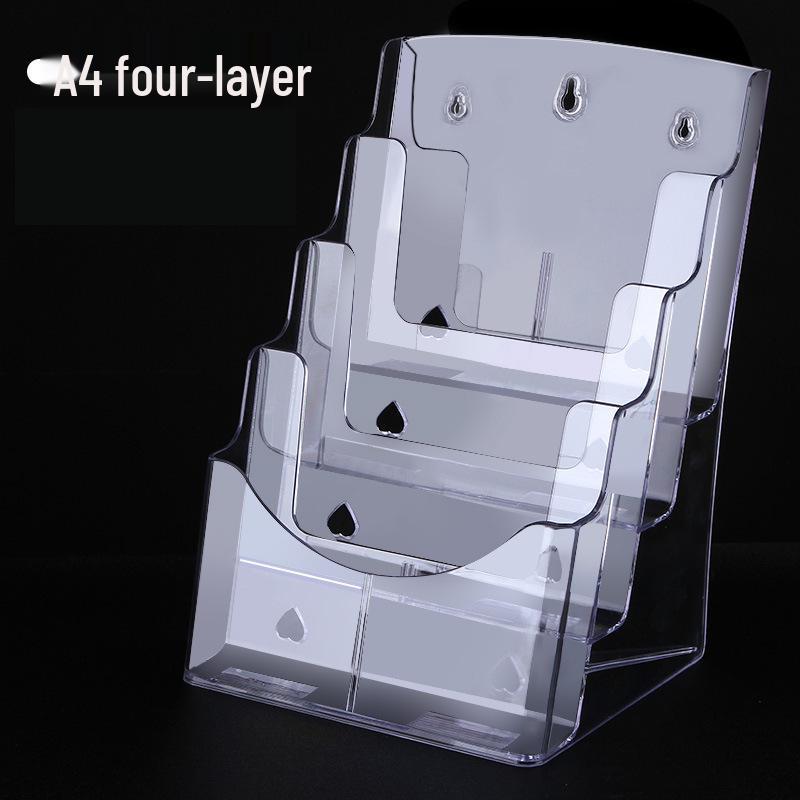 A4 Acrylic Three-Layer Brochure and Leaflet Display Stand
