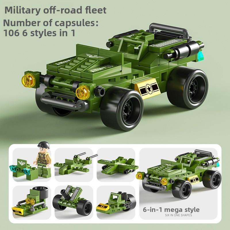 Military Transforming Fire Truck Building Block Set For Kids Educational Play