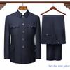 Conjunto de Traje Zhongshan para Hombres de Mediana Edad y Mayores - Chaqueta de Primavera/Otoño/Invierno