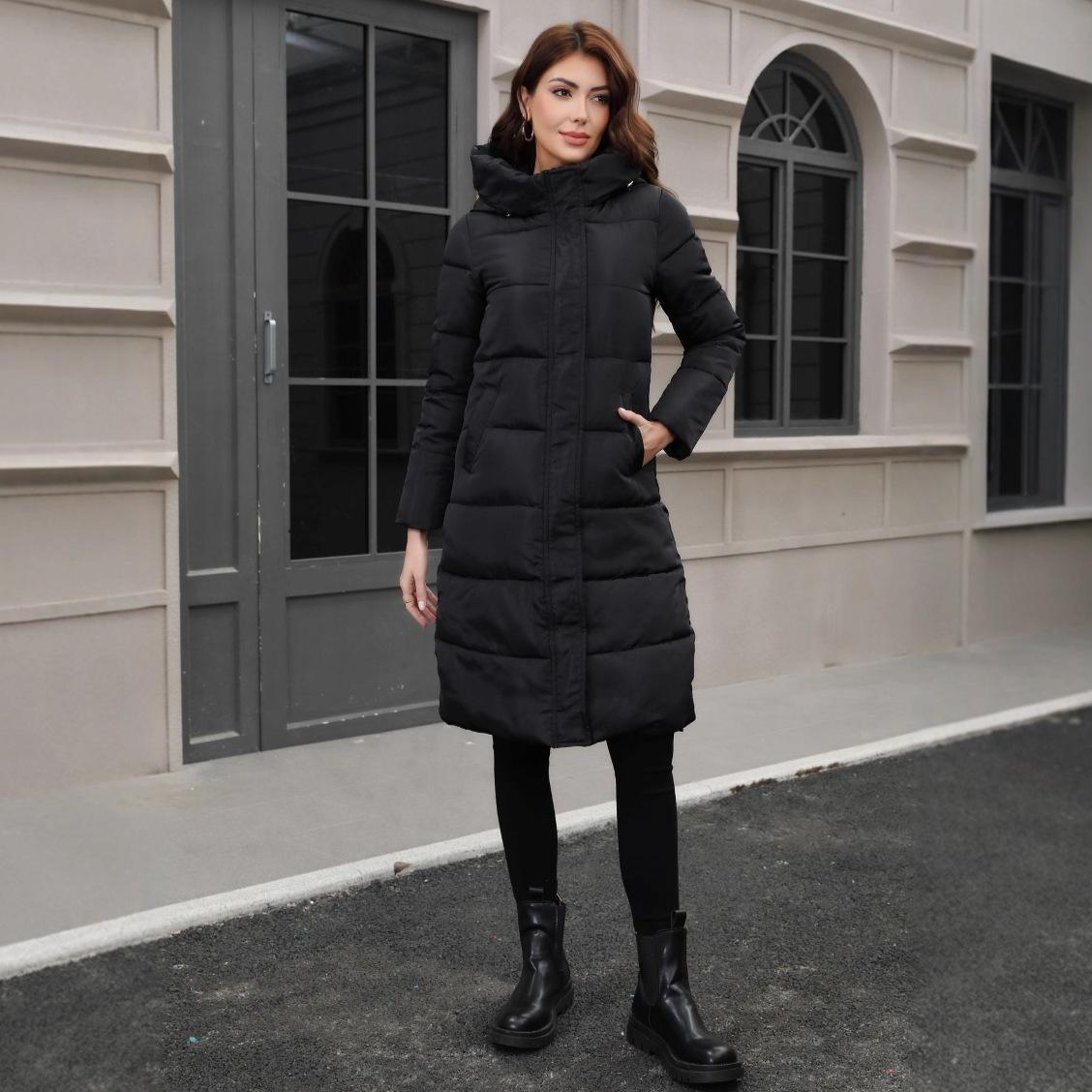 

Женская парка с капюшоном, длинное приталенное теплоизолированное хлопковое пальто с утолщенной теплой подкладкой, ветрозащитный тренч для экстремального холода XXXXL