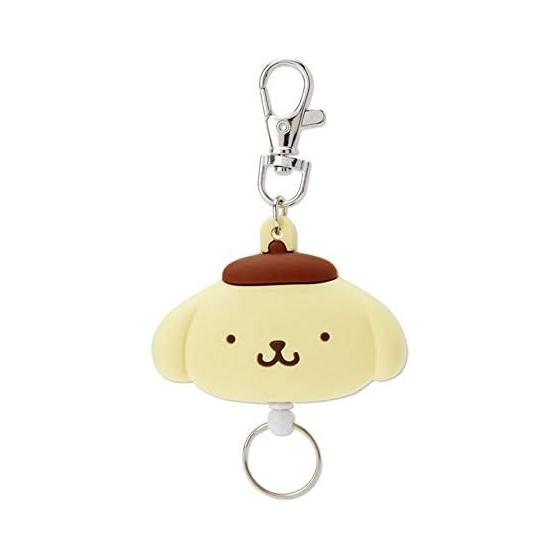 Sanrio Pom Pom Purin face shaped reel key chain, 189529