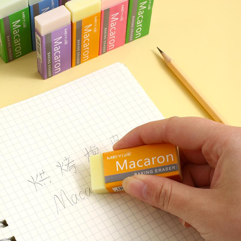 Trwałe gumki w kolorach makaroników: Niski poziom okruchów, bez śladu, idealny dla studentów i artystów