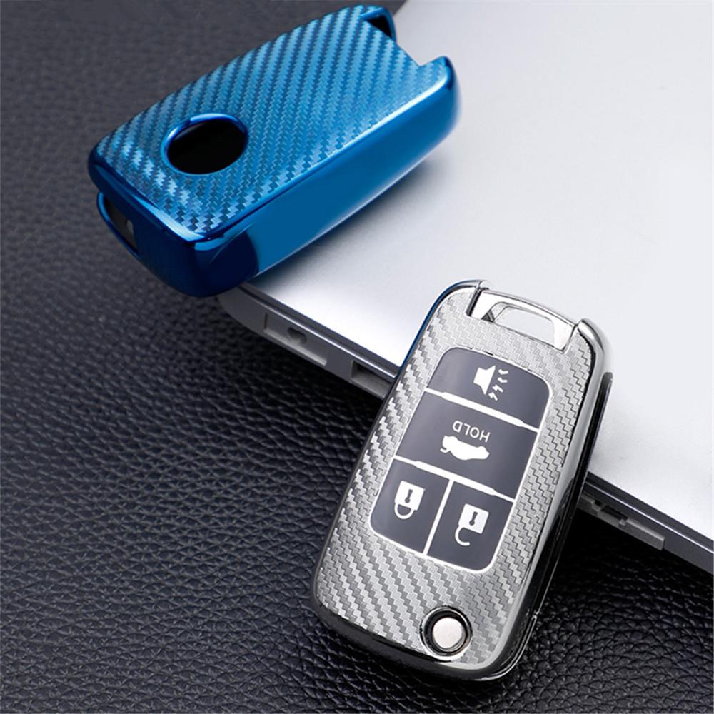 Car Flip Key Fob Case Key Cover For Chevrolet Equinox Volt Cruze Impala Camaro Garna Yakista Aveo Impala Gmc Terrain Keychain